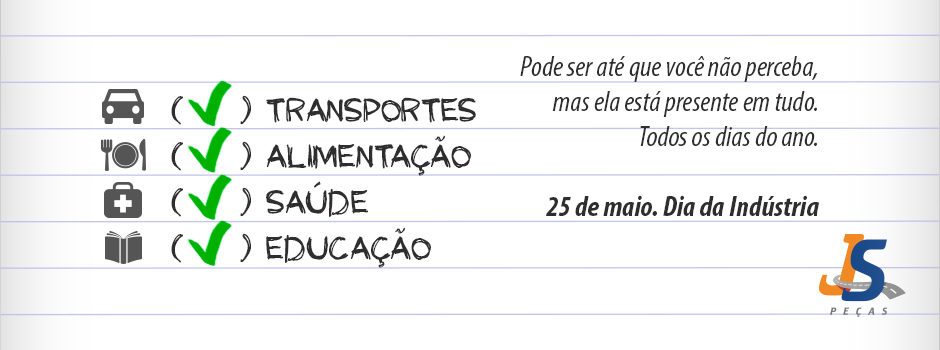 25 de maio. Dia da Indústria.