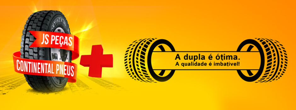 JS Peças e Continental Pneus, a qualidade é imbatível!