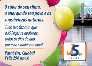 Parabéns Cuiabá pelos seus 296 anos!